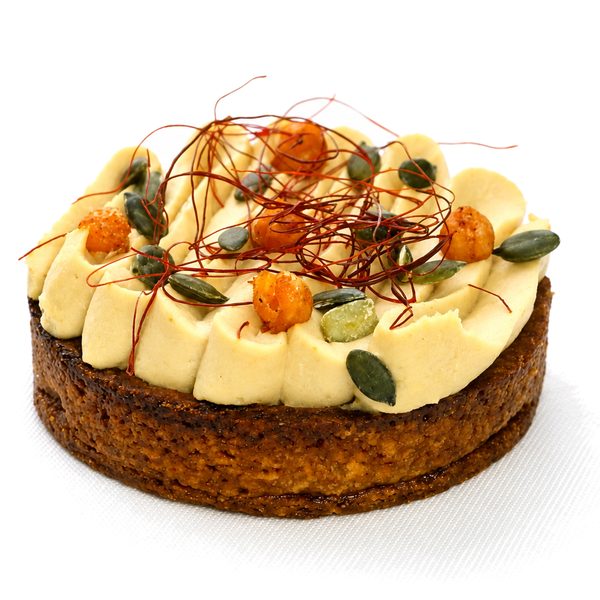 Quiche de calabaza asada con hummus de garbanzo